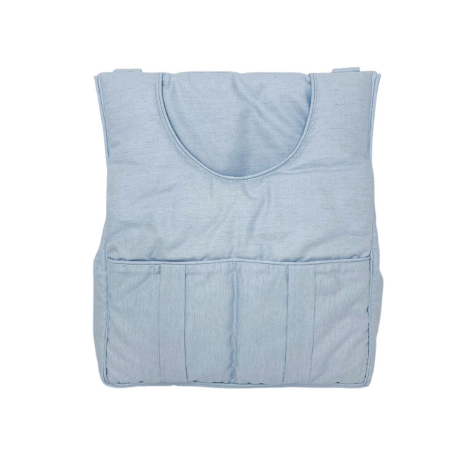 Porta Fraldas para Bebê 2 Peças Linho Azul