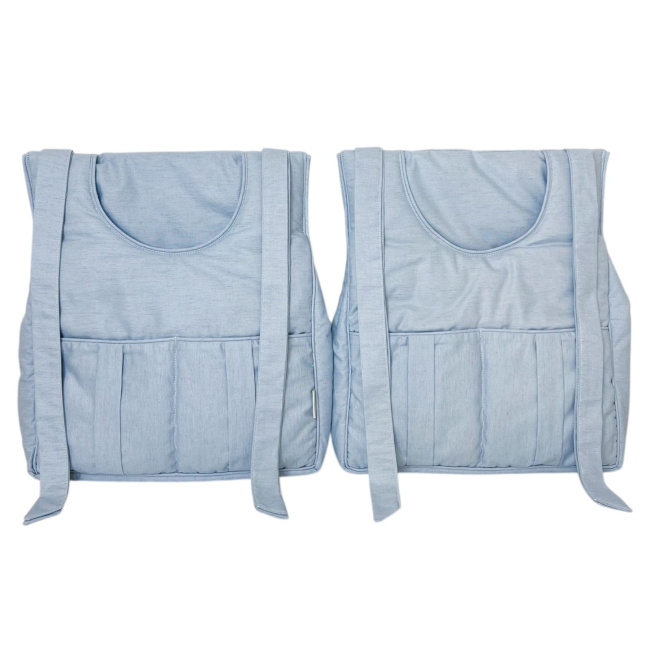Porta Fraldas para Bebê 2 Peças Linho Azul