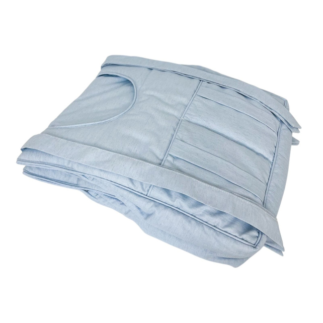 Porta Fraldas para Bebê 2 Peças Linho Azul