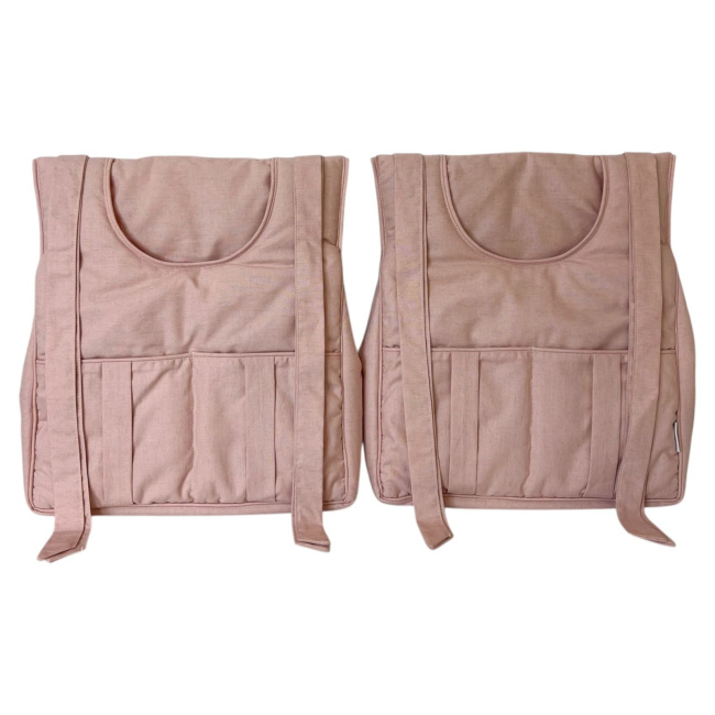 Porta Fraldas para Bebê 2 Peças Linho Rosê