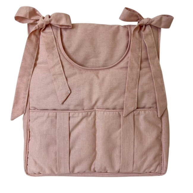 Porta Fraldas para Bebê 2 Peças Linho Rosê