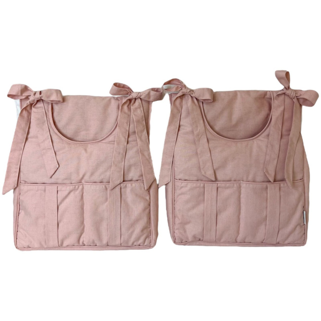 Porta Fraldas para Bebê 2 Peças Linho Rosê
