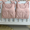 Porta Fraldas para Bebê 2 Peças Linho Rosê