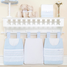 Porta Fraldas para Bebê 3 Peças Bless Azul