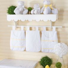 Porta Fraldas para Bebê 3 Peças Lorenza Amarelo