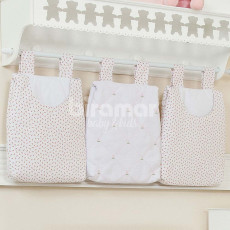 Porta Fraldas para Bebê 3 Peças Provençal Rosa