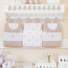 Porta Fraldas para Bebê 3 Peças Theodore Bege