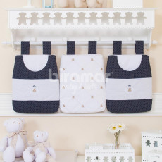 Porta Fraldas para Bebê 3 Peças Theodore Marinho