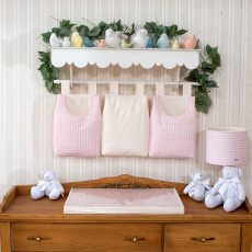 Porta Fraldas para Bebê 3 Peças Windsor Rosa