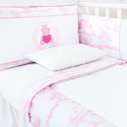Protetor de Berço 3 peças Lolli Princess Rosa