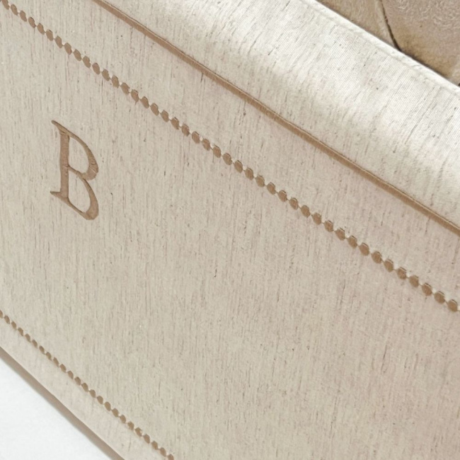 Protetor de Berço Antissufocante 4 Peças Benício Personalizado Linho Bege