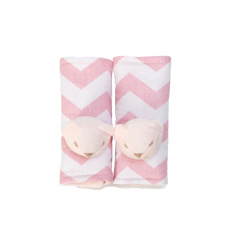 Protetor de Cinto para Bebê Estampa Soho Chevron Rosa
