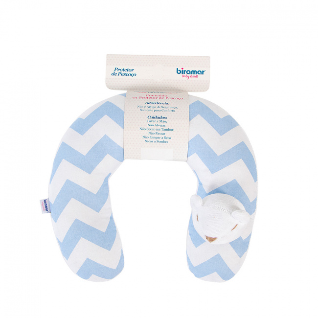 Protetor de Pescoço para Bebê Estampa Soho Chevron Azul