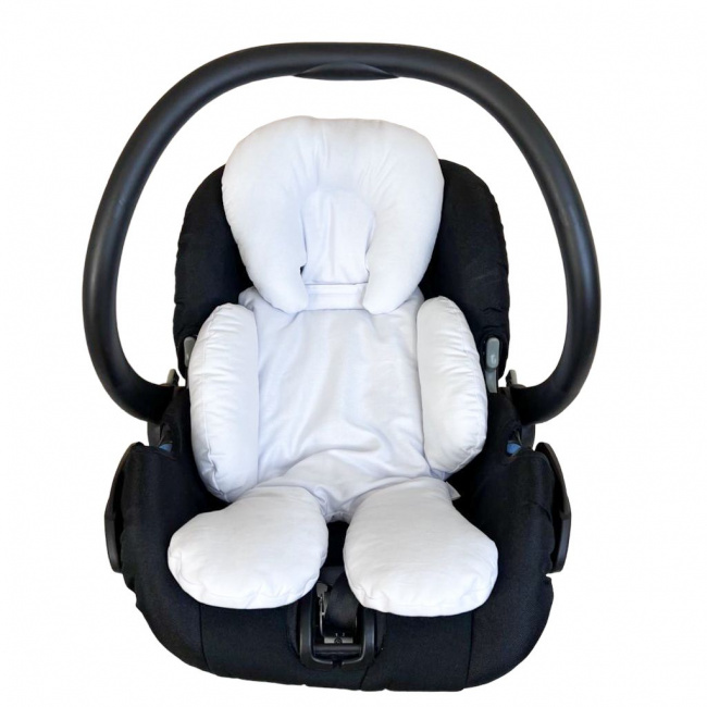 Redutor de Bebê Conforto com Encosto Removível 200 Fios Acetinado Branco