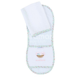 Regurgitador para Bebê com Fraldinha de Boca Amor Perfeito Rosa