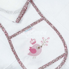 Regurgitador para Bebê com Fraldinha de Boca Baby Oncinha Rosa