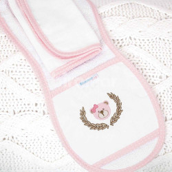 Regurgitador para Bebê com Fraldinha de Boca Chegou uma Princesa Rosa