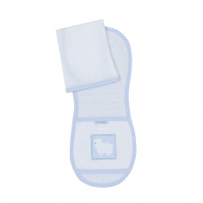 Regurgitador para Bebê com Fraldinha de Boca Glamour Azul