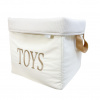 Saco de Brinquedos Toys Marfim / Listradinho