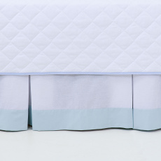 Saia para Berço Barrado 3 Lados Glamour Azul