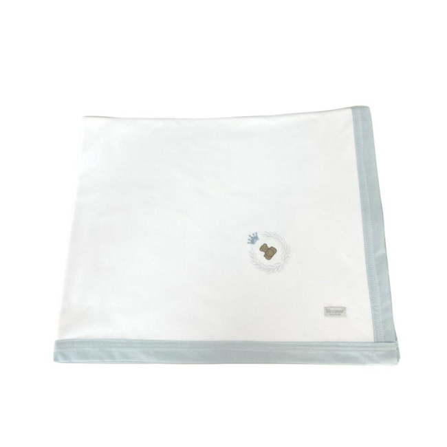 Saída Maternidade Malha Suedine 5 Peças Theodore Azul - Tamanho Único