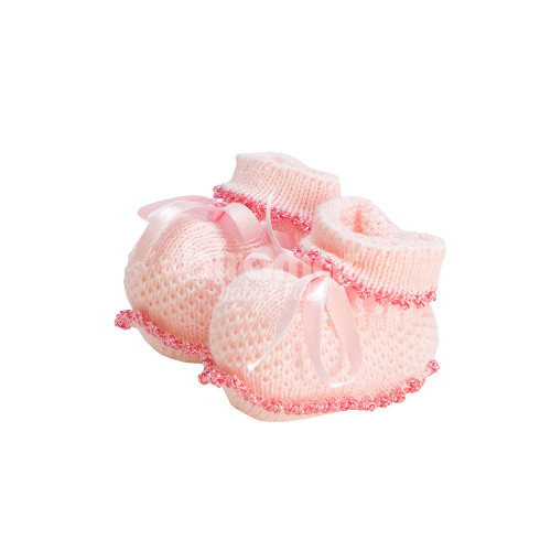 Sapatinho Trança Rosa Bebê - Comprar em Tricot da Cá