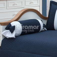 Kit Cama Babá 7 peças com Saia Lollipop II Coroinha Marinho