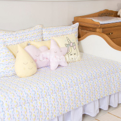 Sofá Cama 7 peças com Saia Lollipop II Rainbow Colorido