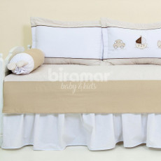 Kit Cama Babá 7 peças Lollipop com Saia Urbano Nude