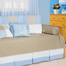 Sofá Cama 8 Peças Patch Azul