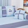 Kit Cama Babá 9 Peças com Saia Holiday Azul