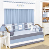 Kit Cama Babá 9 Peças com Saia Holiday Azul