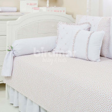 Kit Cama Babá 9 Peças com Saia Provençal Rosa