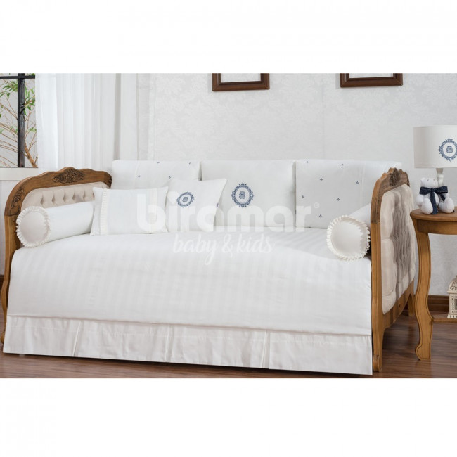 Kit Cama Babá 9 Peças com Saia Vineyard Marinho