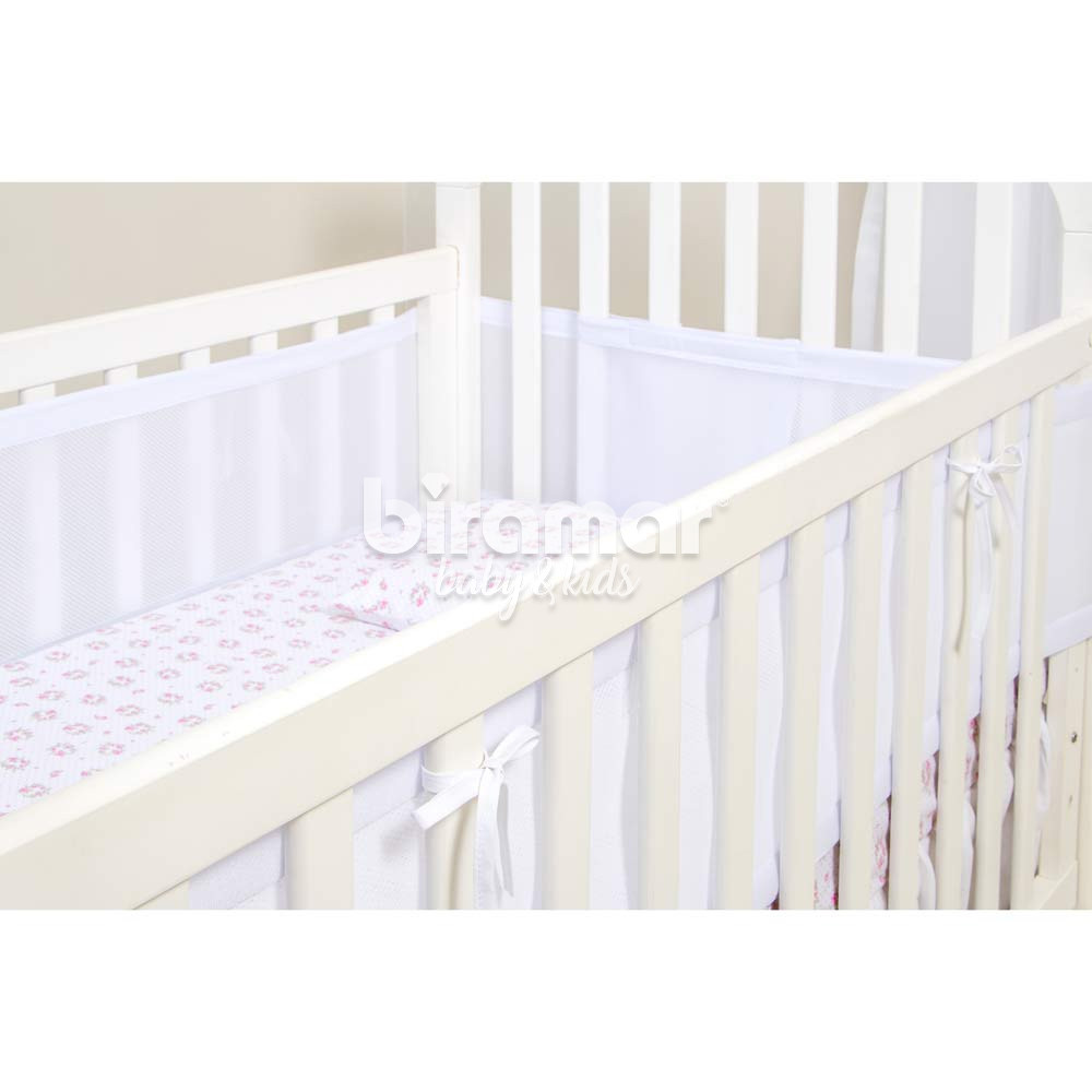 Protetor de berço tela respirável para grade de 2 lados aguard baby - liso  branco - Enxoval do Bebê - Magazine Luiza