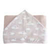 Toalha de Banho Kids Felpuda com Capuz Cisne Rosa