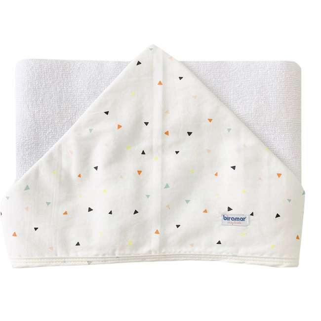 Toalha de Banho Kids Felpuda com Capuz New York Mini Triângulo Colorido