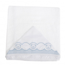 Toalha de Banho para Bebê Felpuda com Capuz Deville Azul