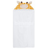 Toalha de Banho para Bebê Felpuda Revestida Fralda Girafa Branco