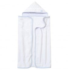 Toalha de Banho para Bebê Felpuda Revestida Fralda Solta Bless Azul