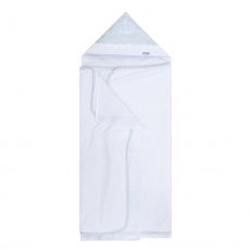 Toalha de Banho para Bebê Felpuda Revestida Fralda Solta Bordado Inglês Harry Azul
