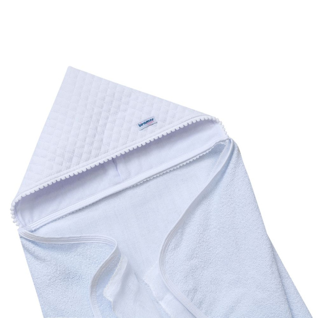 Toalha de Banho para Bebê Felpuda Revestida Fralda Solta Pompom Blanche Matelassado