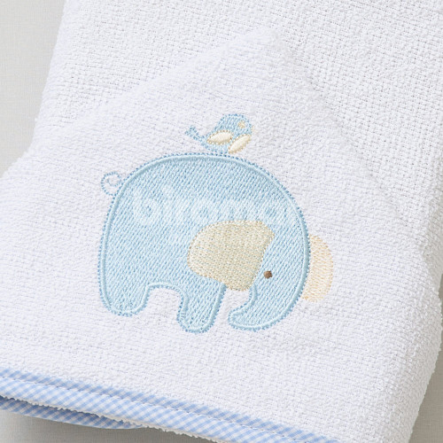 Toalha de Banho para Bebê Felpuda Revestida Lolli Animaizinhos Azul