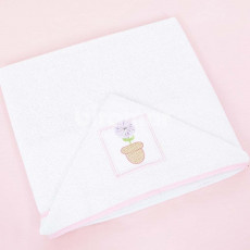 Toalha de Banho para Bebê Felpuda Revestida Lollipop Provence Rosa