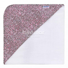 Toalha de Fralda para Bebê Com Capuz Oncinha Rosa