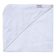 Toalha de Fralda para Bebê Com Capuz Laise Chantilly Branco