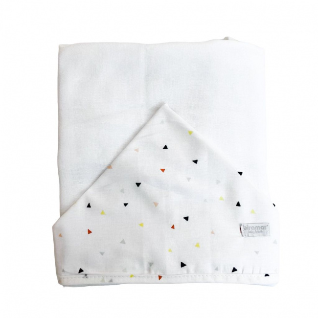 Toalha de Fralda para Bebê Com Capuz New York Mini Triângulo Colorido