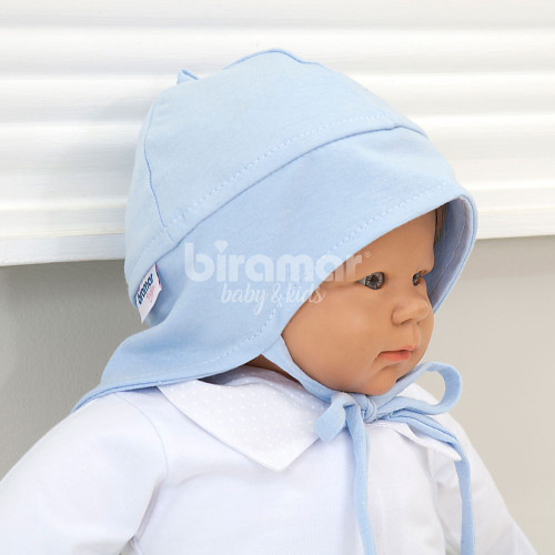 Touca para Bebê Cobre Orelhinhas - Azul