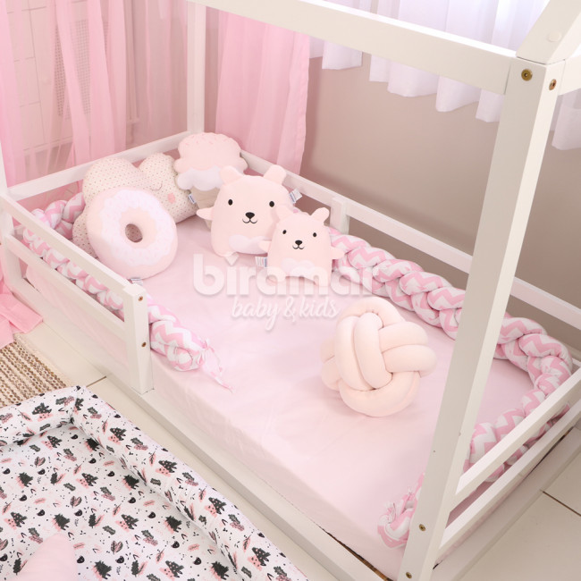 Resguardo De Cama Trança Essential Pink Zy Baby