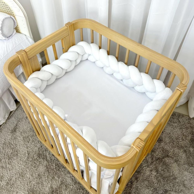 Trança Protetora de Mini Berço Plush Branco